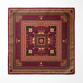 MANDALA FORT SILK POCKET SQUARE